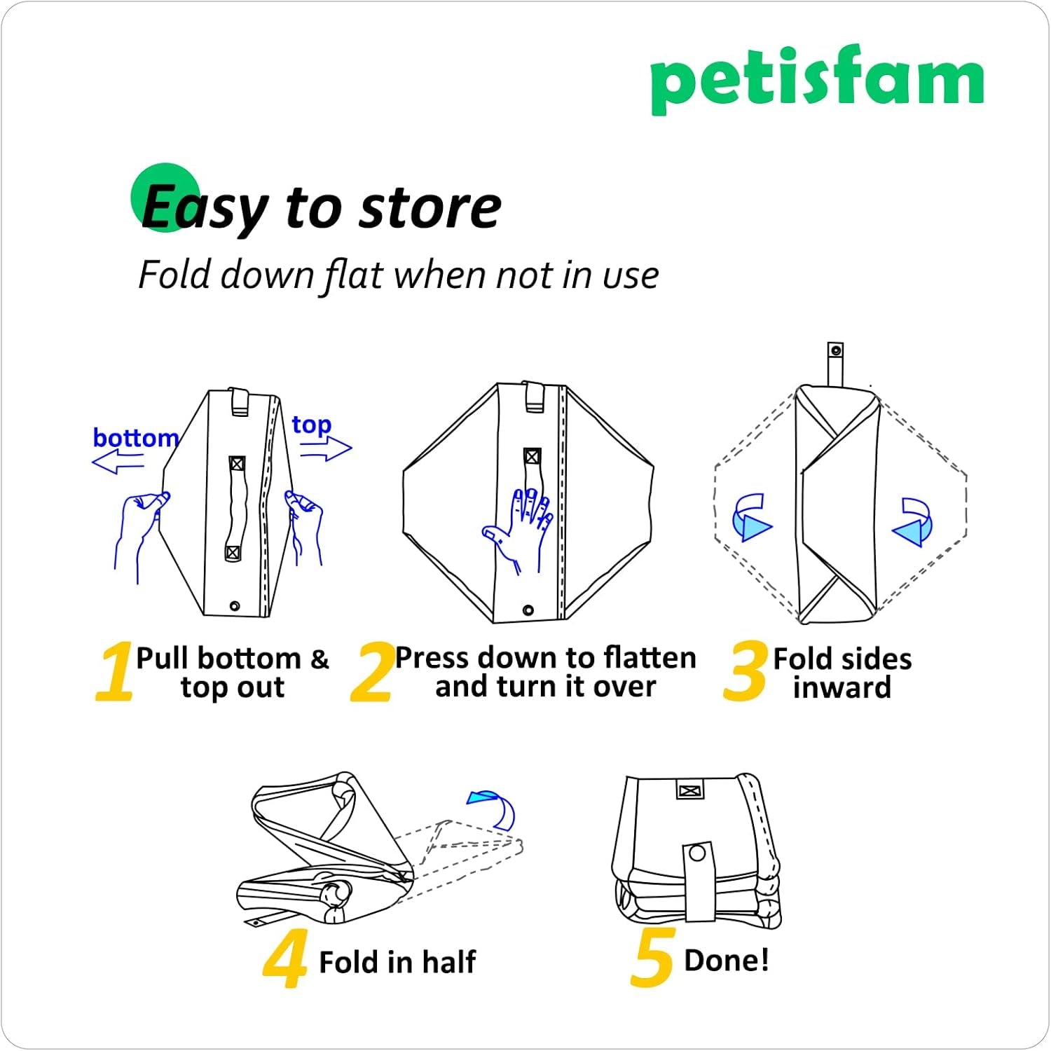 Portable Litter Box for Easy Travel with Cats and Kitties with 1 Collapsible Bowl and 1 Scoop